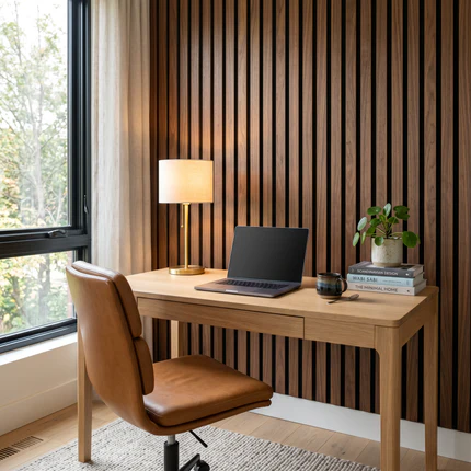 Luxe Walnut Slat Panel — XL 270 × 110 cm